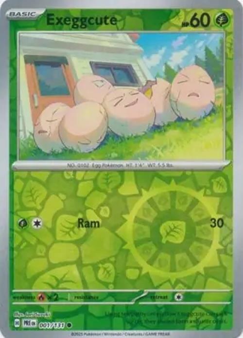Exeggcute - 001/131 - Prismatic Evolutions - Common Reverse Holo - NM/M