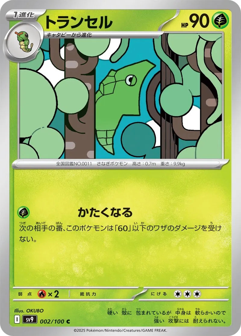 Metapod - 002/100 - Battle Partners - Common - NM/M