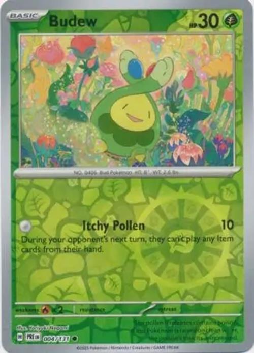 Budew - 004/131 - Prismatic Evolutions - Common Reverse Holo - NM/M