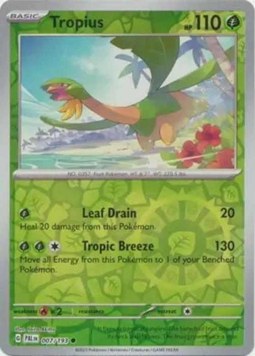 Tropius - 007/193 - Paldea Evolved - Reverse Holo Common - NM/M