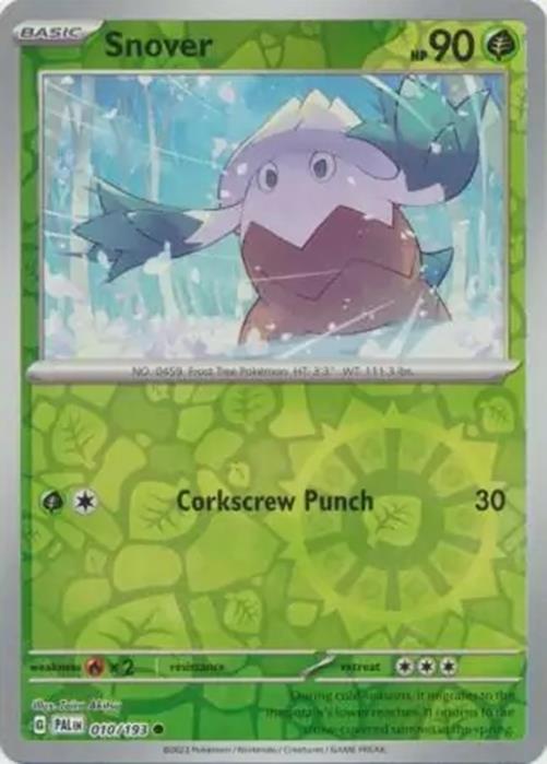 Snover - 010/193 - Paldea Evolved - Reverse Holo Common - NM/M