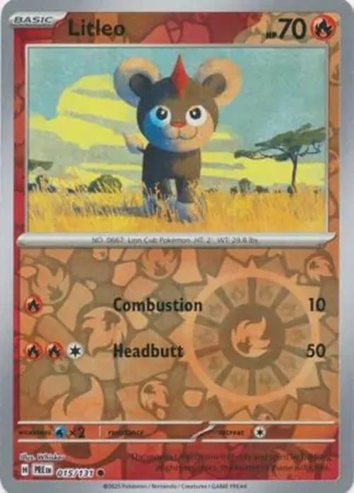 Litleo - 015/131 - Prismatic Evolutions - Common Reverse Holo - NM/M