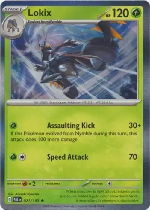 Lokix - 021/193 - Paldea Evolved - Rare - NM/M