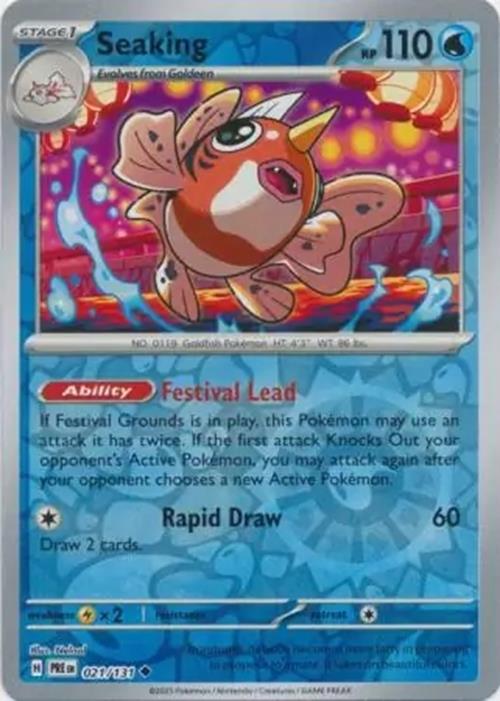 Seaking - 021/131 - Prismatic Evolutions - Uncommon Reverse Holo - NM/M