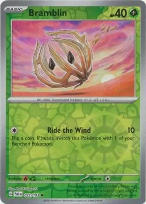 Bramblin - 022/193 - Paldea Evolved - Reverse Holo Common - NM/M