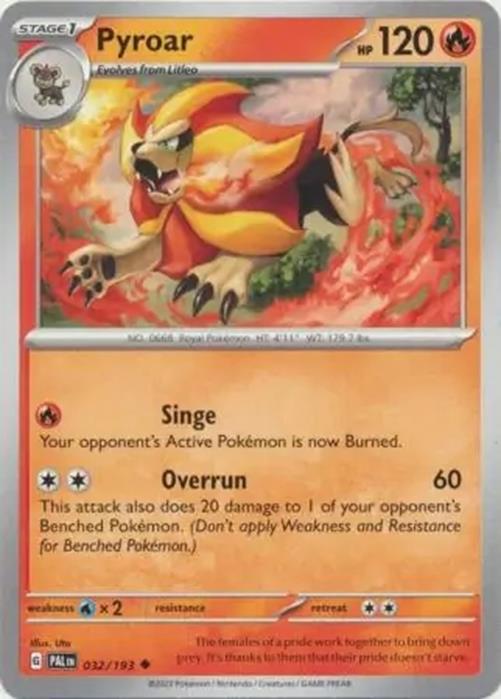 Pyroar - 032/193 - Paldea Evolved - Uncommon - NM/M
