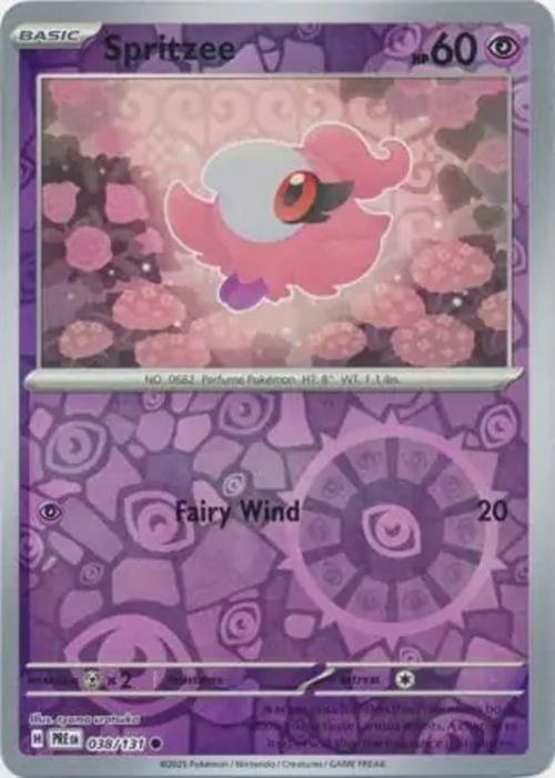 Spritzee - 038/131 - Prismatic Evolutions - Common Reverse Holo - NM/M
