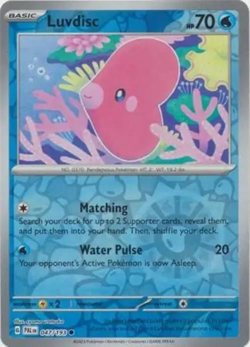 Luvdisc - 047/193 - Paldea Evolved - Reverse Holo Common - NM/M