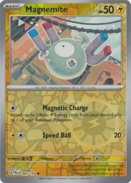Magnemite - 065/193 - Paldea Evolved - Reverse Holo Common - NM/M
