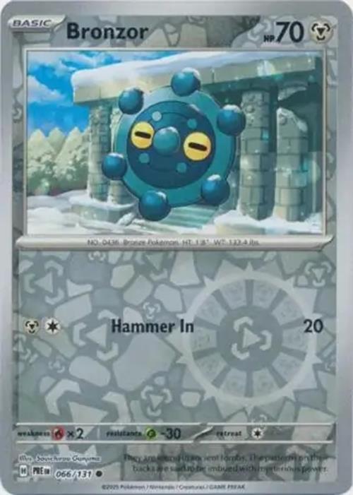 Bronzor - 066/131 - Prismatic Evolutions - Common Reverse Holo - NM/M