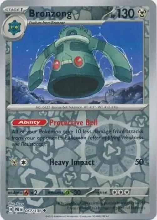 Bronzong - 067/131 - Prismatic Evolutions - Uncommon Reverse Holo - NM/M