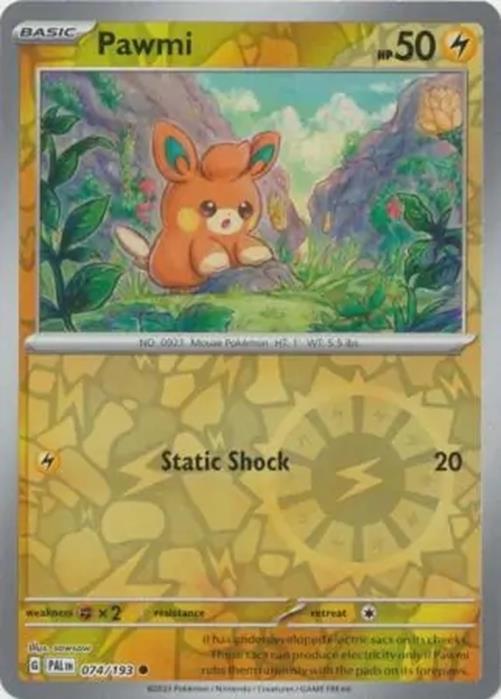 Pawmi - 074/193 - Paldea Evolved - Reverse Holo Common - NM/M