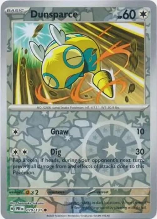 Dunsparce - 079/131 - Prismatic Evolutions - Common Reverse Holo - NM/M