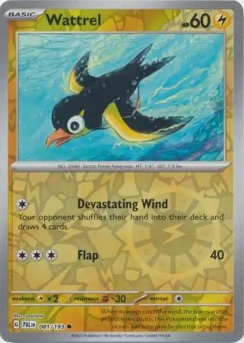 Wattrel - 081/193 - Paldea Evolved - Reverse Holo Common - NM/M
