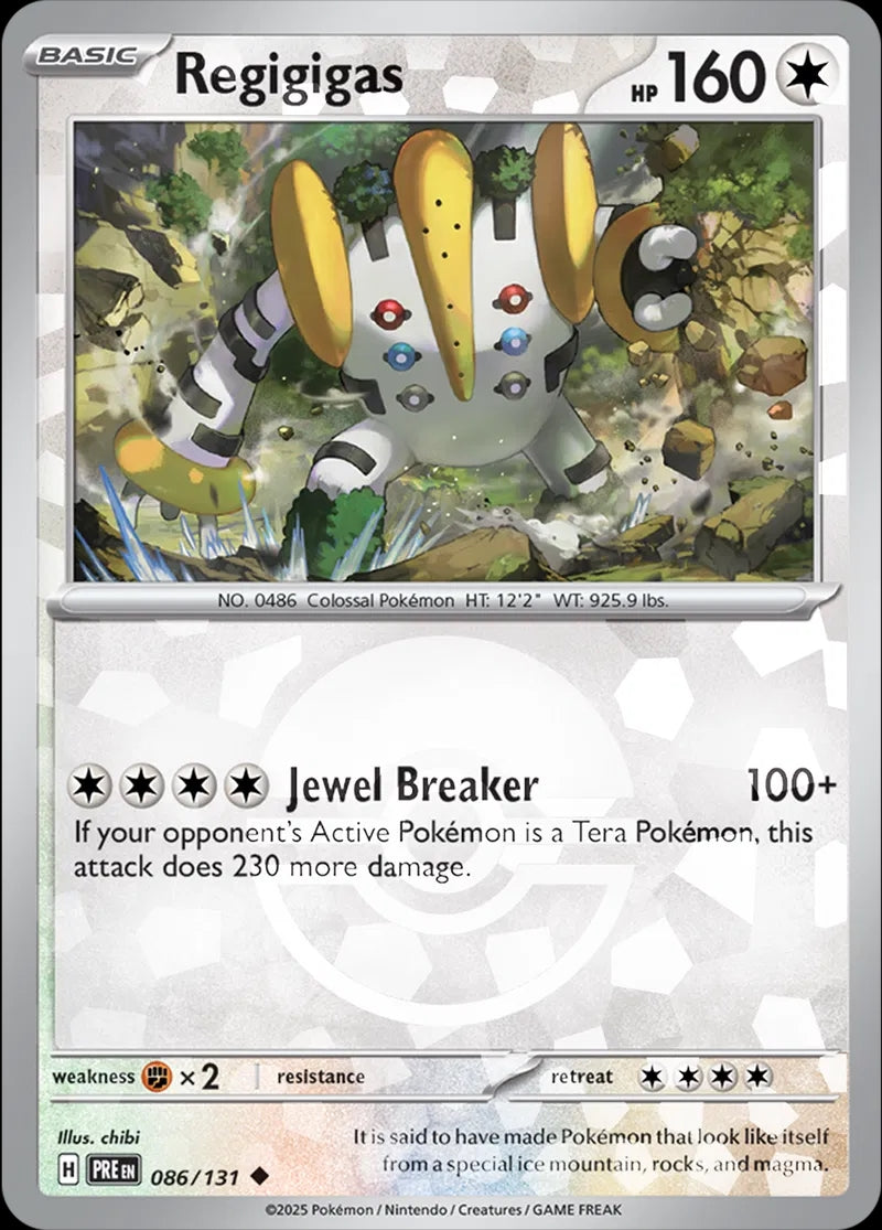 Regigigas - 086/131 - Prismatic Evolutions - Uncommon Poke Ball Holo - NM/M
