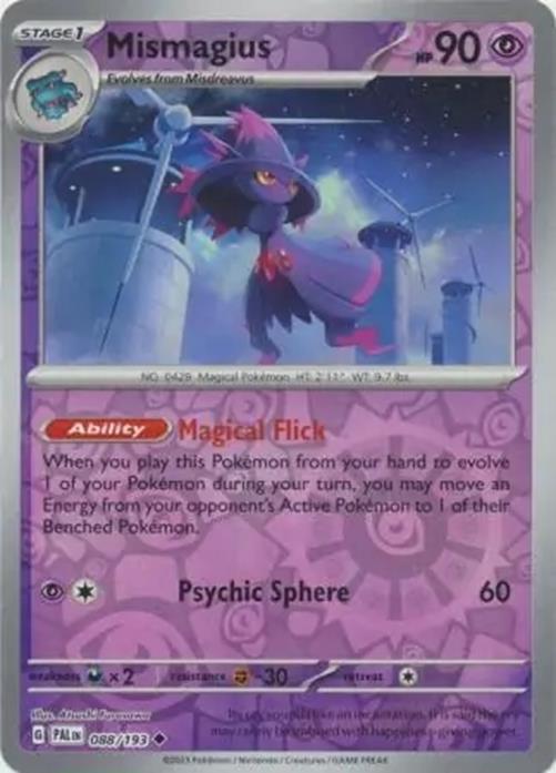 Mismagius - 088/193 - Paldea Evolved - Reverse Holo Uncommon - NM/M