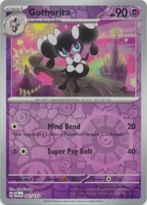 Gothorita - 091/193 - Paldea Evolved - Reverse Holo Uncommon - NM/M
