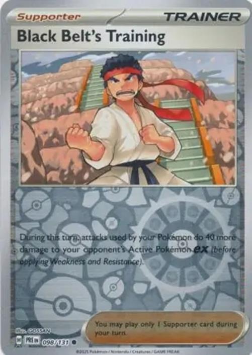 Black Belt's Training - 098/131 - Prismatic Evolutions - Common Reverse Holo - NM/M