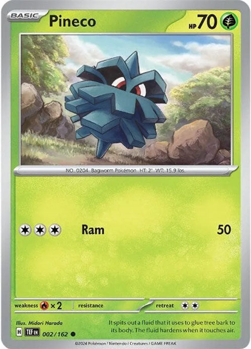 Pineco - 002/162 - Common - Temporal Forces - Pokemon - NM/M