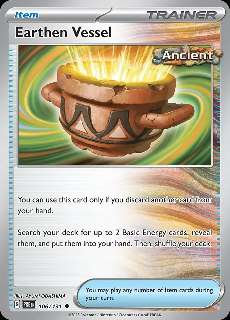 Earthen Vessel - 106/131 - Prismatic Evolutions - Uncommon Normal - NM/M