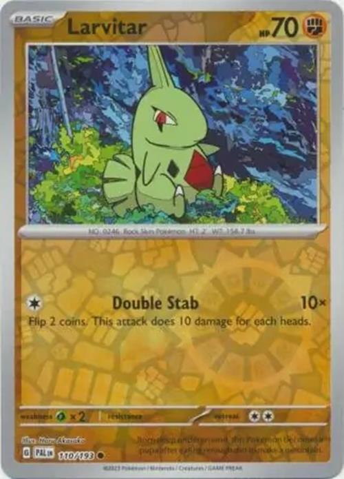 Larvitar - 110/193 - Paldea Evolved - Reverse Holo Common - NM/M