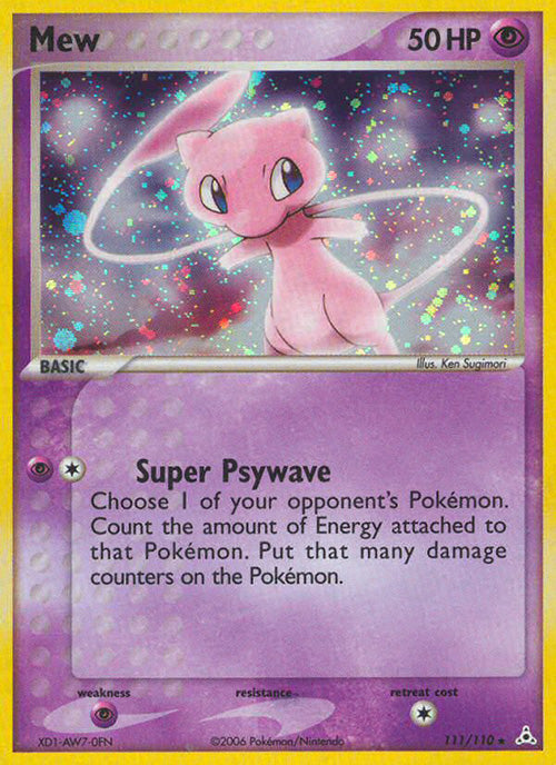 Mew - 111/110 - Secret Rare - Holon Phantoms - Pokemon - MP+