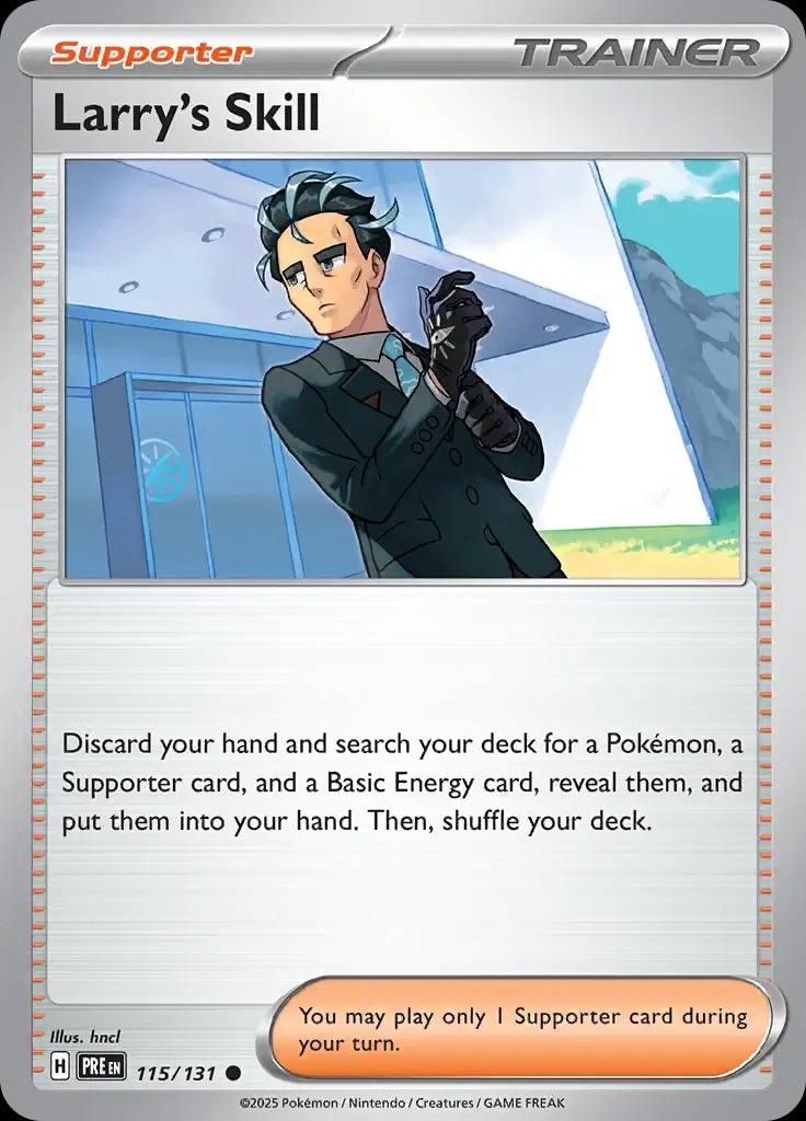 Larry's Skill - 115/131 - Prismatic Evolutions - Common Normal - NM/M