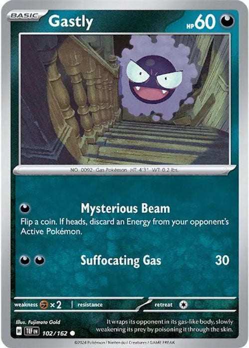 Gastly - 102/162 - Common - Temporal Forces - Pokemon - NM/M