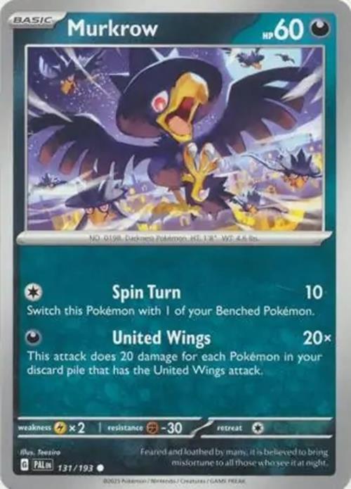 Murkrow - 131/193 - Paldea Evolved - Common - NM/M