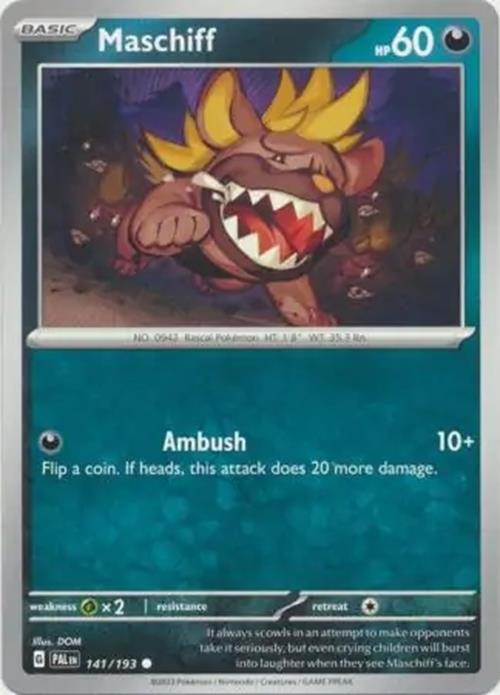 Maschiff - 141/193 - Paldea Evolved - Common - NM/M