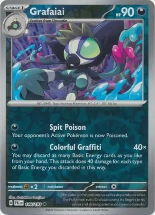 Grafaiai - 146/193 - Paldea Evolved - Reverse Holo Uncommon - NM/M