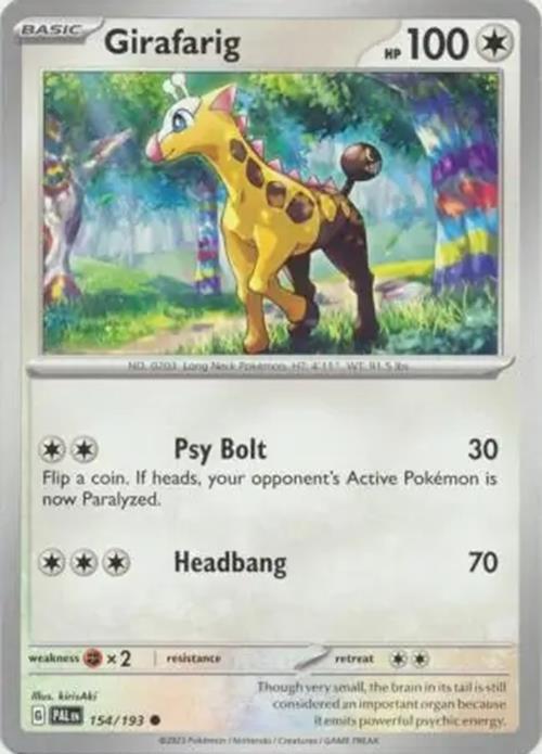 Girafarig - 154/193 - Paldea Evolved - Common - NM/M