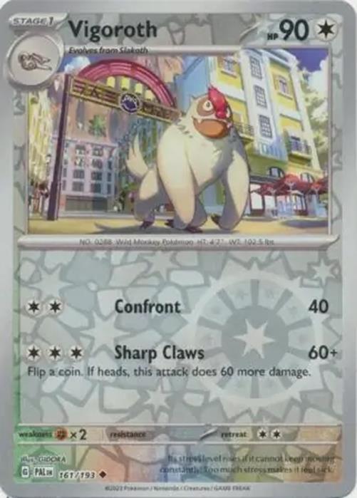 Vigoroth - 161/193 - Paldea Evolved - Reverse Holo Uncommon - NM/M
