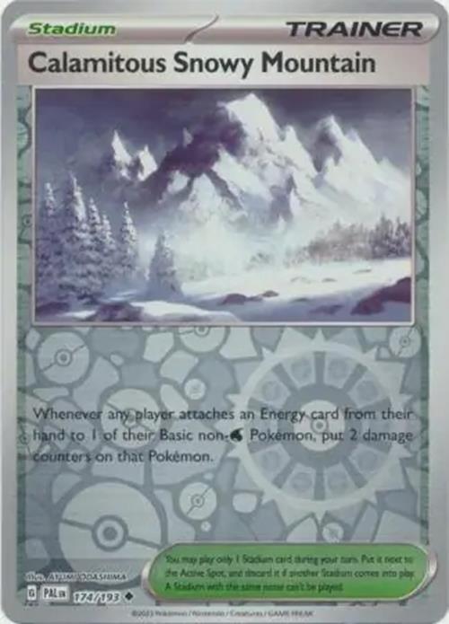 Calamitous Snowy Mountain - 174/193 - Paldea Evolved - Reverse Holo Uncommon - NM/M
