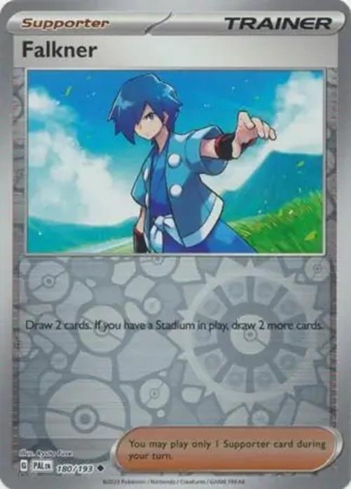 Falkner - 180/193 - Paldea Evolved - Reverse Holo Uncommon - NM/M
