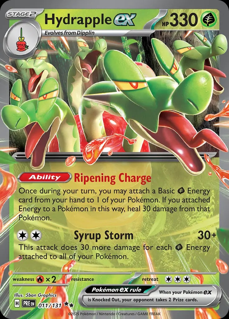 Hydrapple ex - 011/131 - Prismatic Evolutions - Double Rare (RR) - NM/M