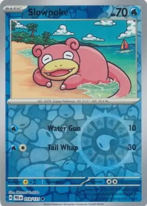 Slowpoke - 018/131 - Prismatic Evolutions - Common Reverse Holo - NM/M