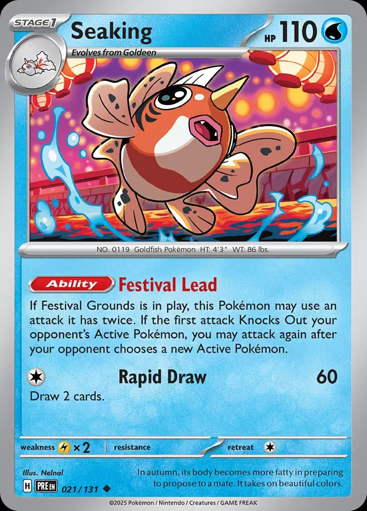 Seaking - 021/131 - Prismatic Evolutions - Uncommon Normal - NM/M