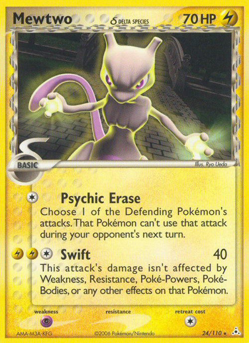 Mewtwo - 24/110 - Rare - Holon Phantoms - Pokemon - MP+