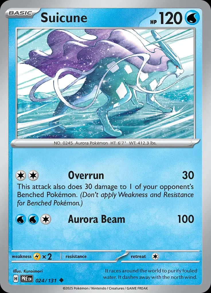 Suicune - 024/131 - Prismatic Evolutions - Uncommon Normal - NM/M