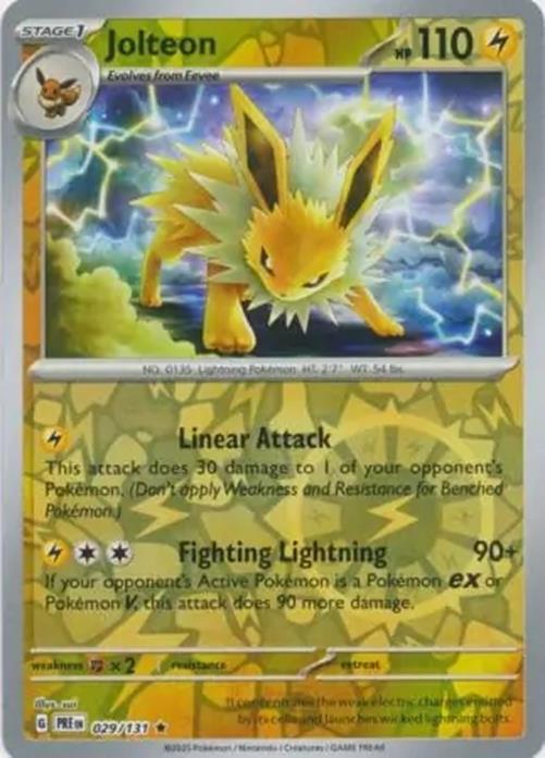 Jolteon - 029/131 - Prismatic Evolutions - Rare Reverse Holo - NM/M