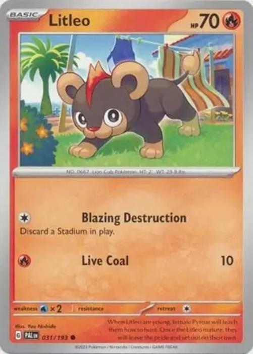 Litleo - 031/193 - Paldea Evolved - Common - NM/M