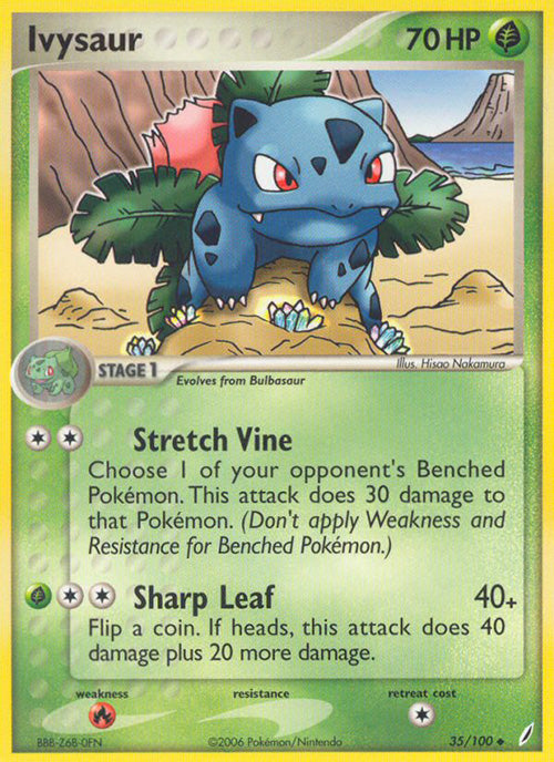 Ivysaur - 35/100 - Uncommon - Crystal Guardians - Pokemon - MP+