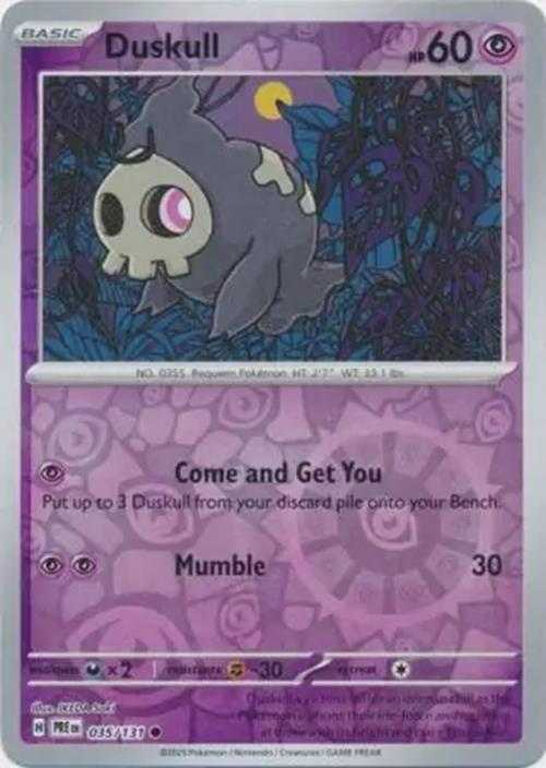 Duskull - 035/131 - Prismatic Evolutions - Common Reverse Holo - NM/M