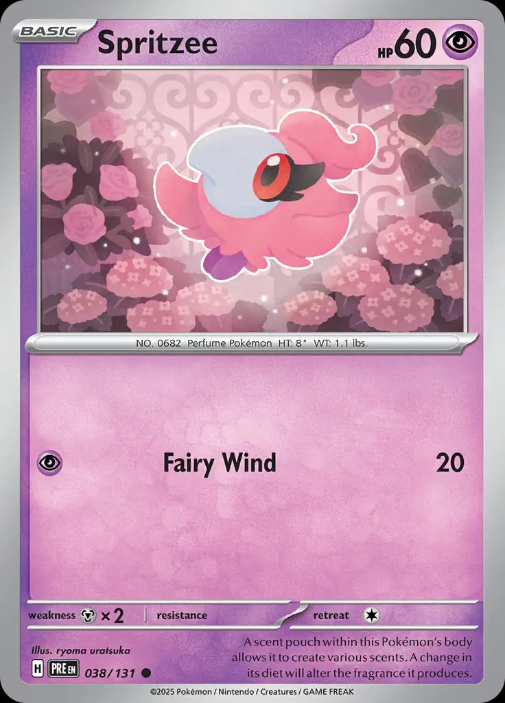 Spritzee - 038/131 - Prismatic Evolutions - Common Normal - NM/M