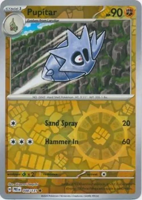 Pupitar - 048/131 - Prismatic Evolutions - Common Reverse Holo - NM/M