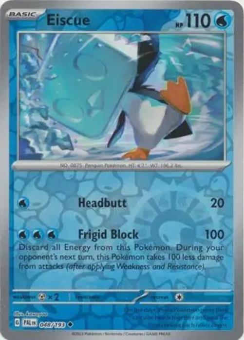 Eiscue - 048/193 - Paldea Evolved - Reverse Holo Uncommon - NM/M