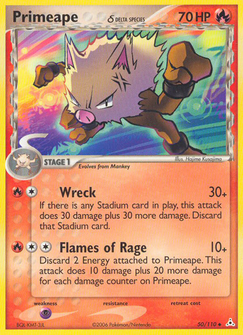 Primeape - 50/110 - Uncommon - Holon Phantoms - Pokemon - MP+