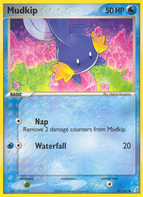 Mudkip - 58/100 - Common - Crystal Guardians - Pokemon - MP+