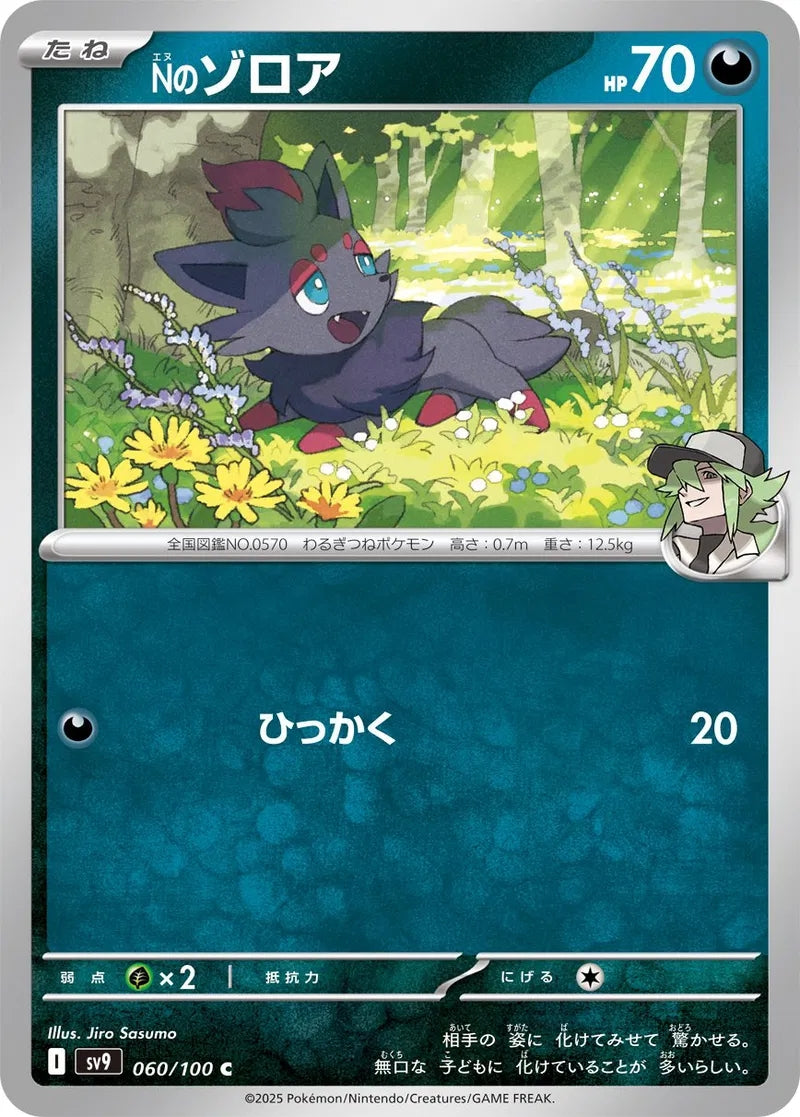 N's Zorua - 060/100 - Battle Partners - Common (C) - NM/M